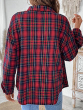 Perfee Plaid Button Up Long Sleeve Shirt OutfitFlow